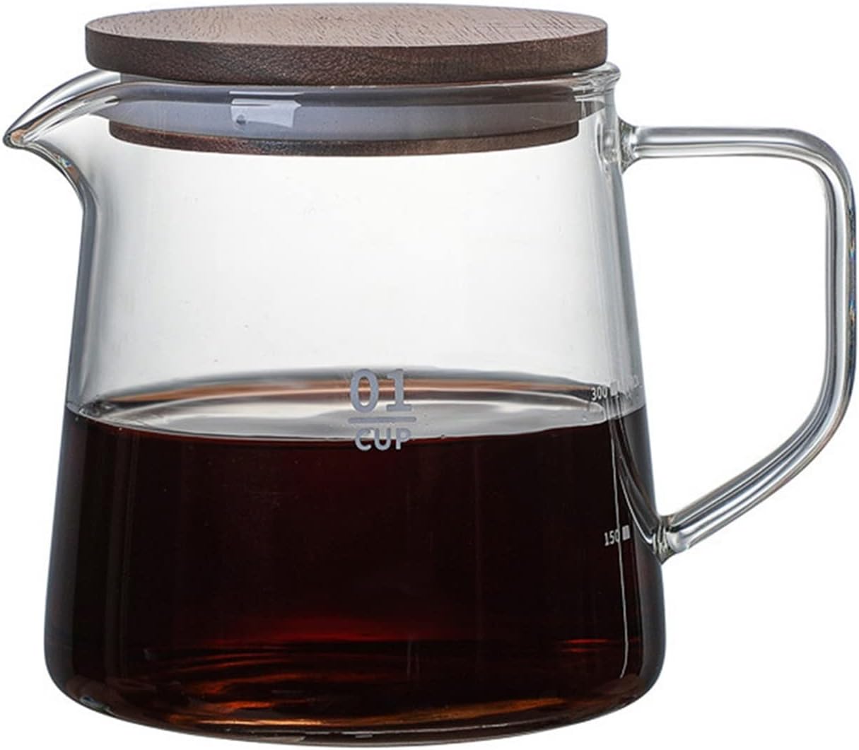 Crop 360ml/ 600ml Heat Resistant Glass Coffee Server Pot