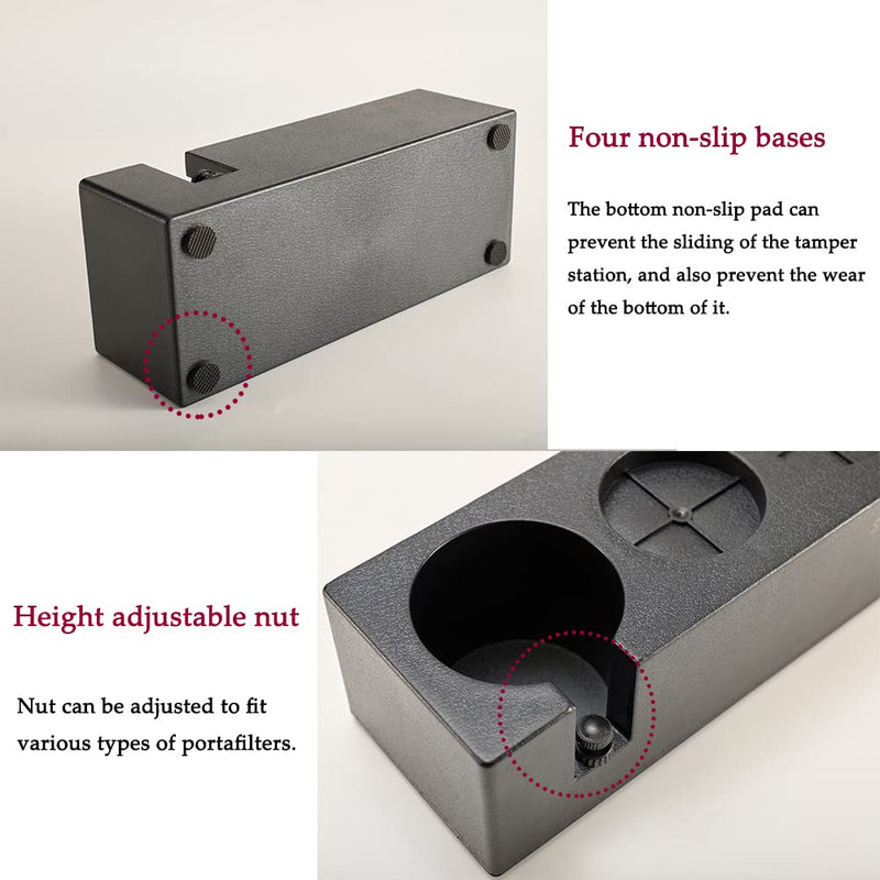 Crop Espresso Tamping Station With Portafilter Holder