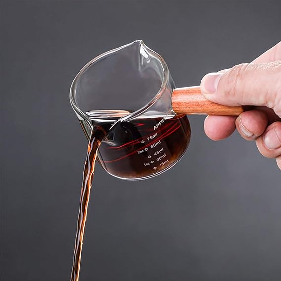 Crop 75ml Double Spouts Espresso Measuring Cup