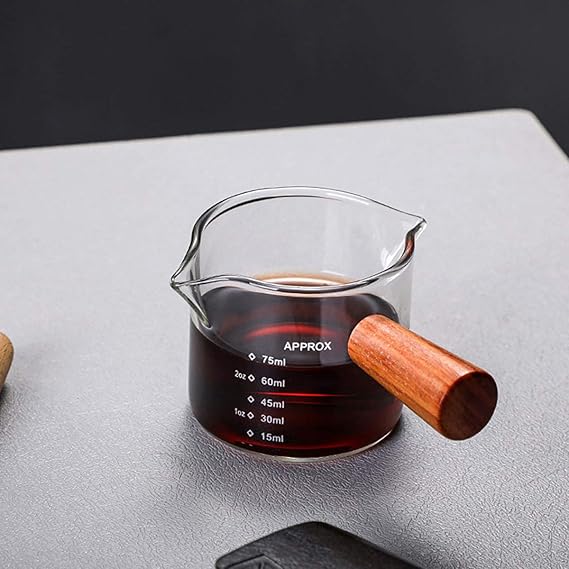 Crop 75ml Double Spouts Espresso Measuring Cup