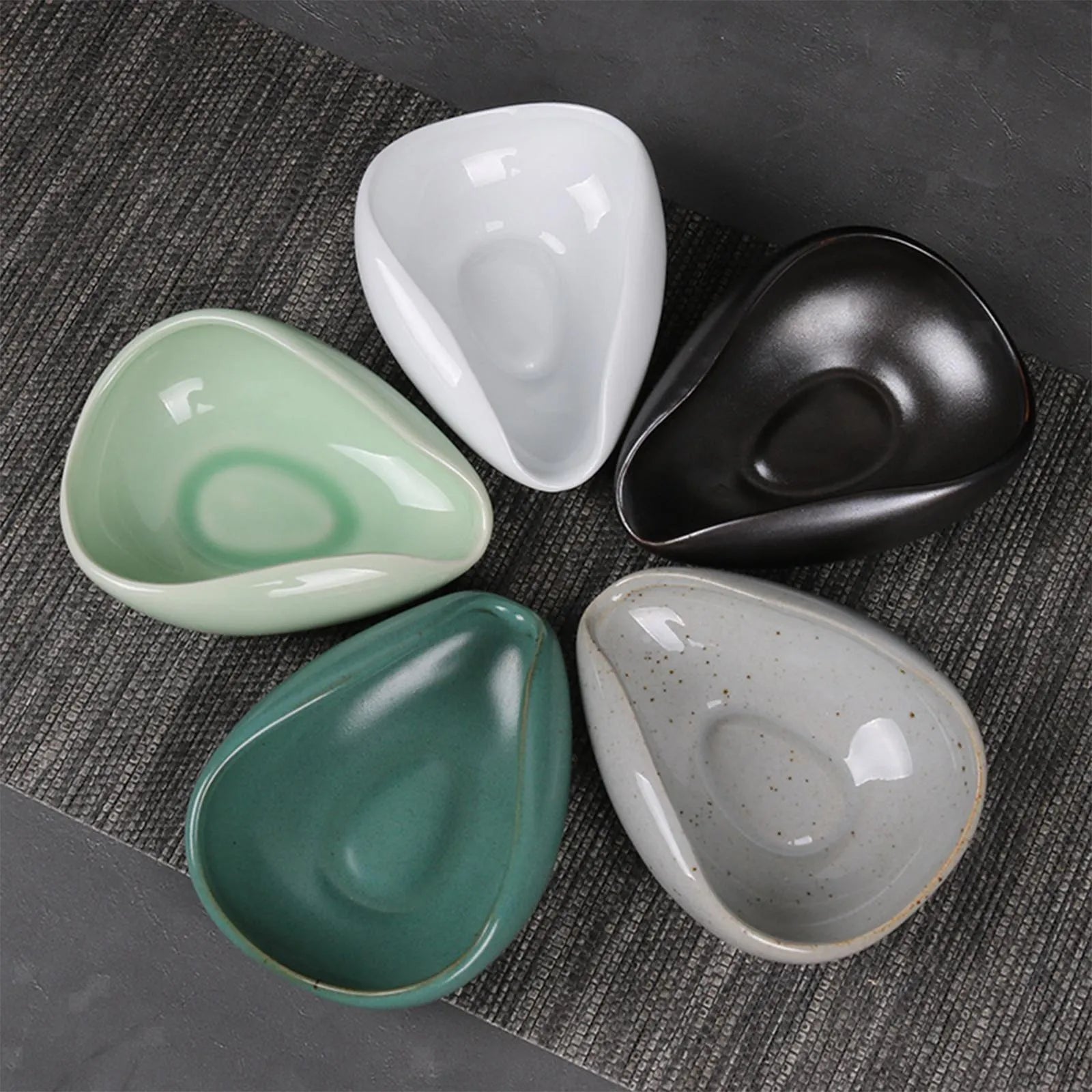 Crop Ceramic Dosing Cup Bowl Triangle – 5 colors, 9.8x7.5x4cm, barista accessory