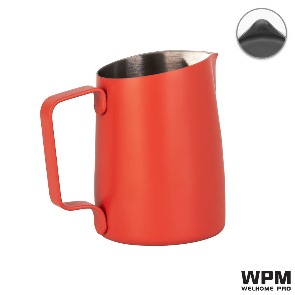 WPM 450ml Orange milk pitcher sharp spout stainless steel latte art barista tool
