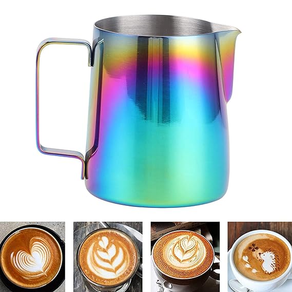 Crop 350/600ml Stainless Steel Coffee Milk Pitcher Multicolor