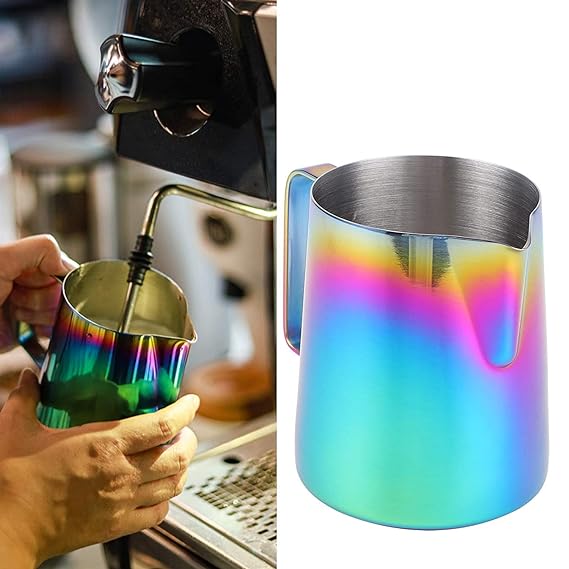 Crop 350/600ml Stainless Steel Coffee Milk Pitcher Multicolor
