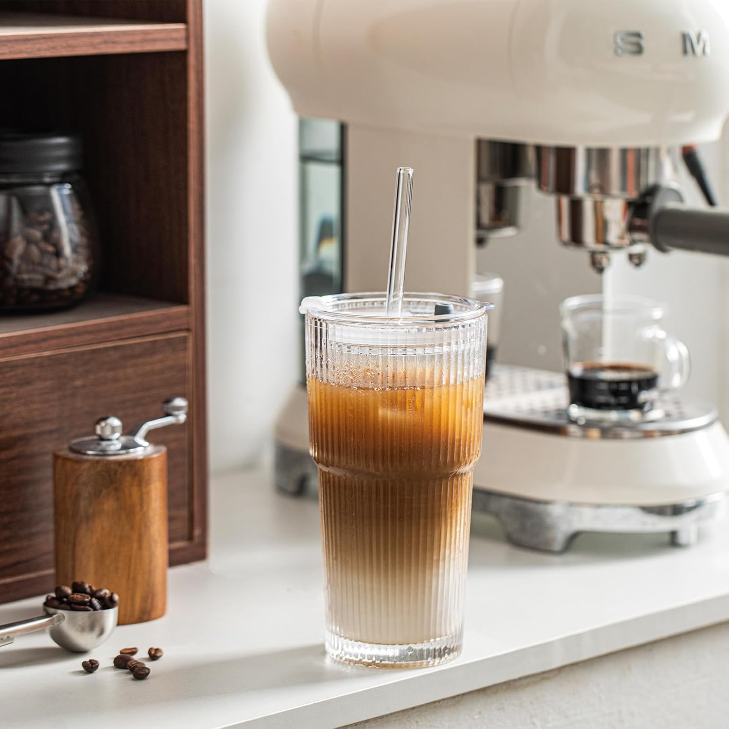 Crop 600ml Clear Glass Cup