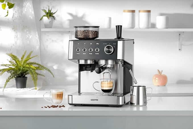 Geepas Espresso Coffee Machine 20 Bar Pressure