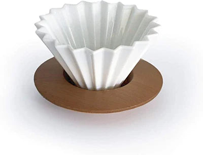 Crop 01 V60 Ceramic coffee Dripper - With Wooden Base