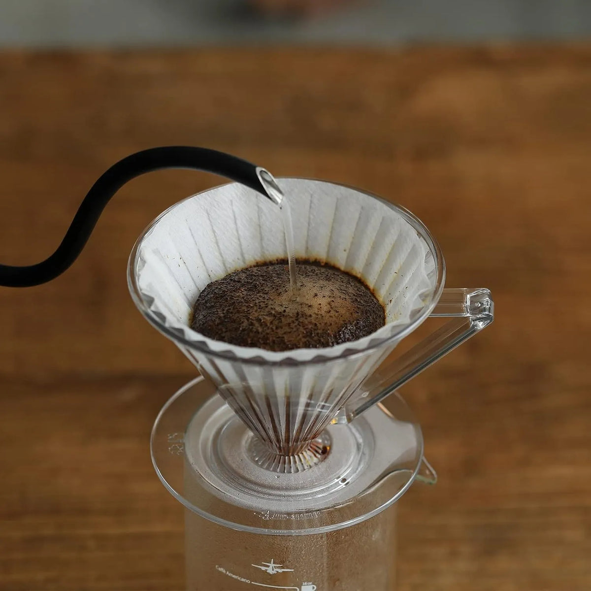 Crop Plastic V60 Coffee Dripper side view – lightweight, reusable, AED 20-25