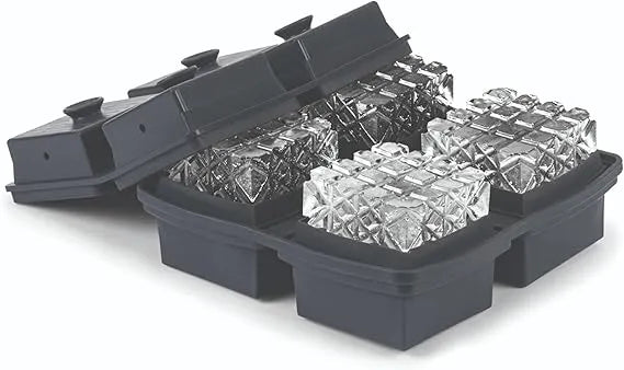 Crop Silicone Ice Cube Tray – crystal clear, square shape, food-grade silicone