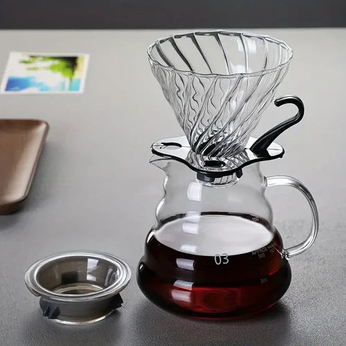 Crop V60 Dripper Heat-Resistant Glass Model: 02