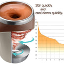 Crop 380ml Automatic Magnetic Stirring Coffee Mug Brown