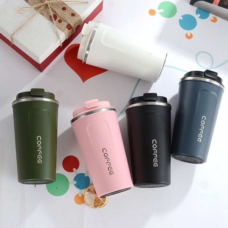Crop 380ml Stainless Steel Coffee Mug Pink