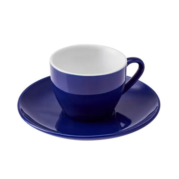 Crop 80ml Different Colors Ceramic Coffee Cup and Saucer For Espresso