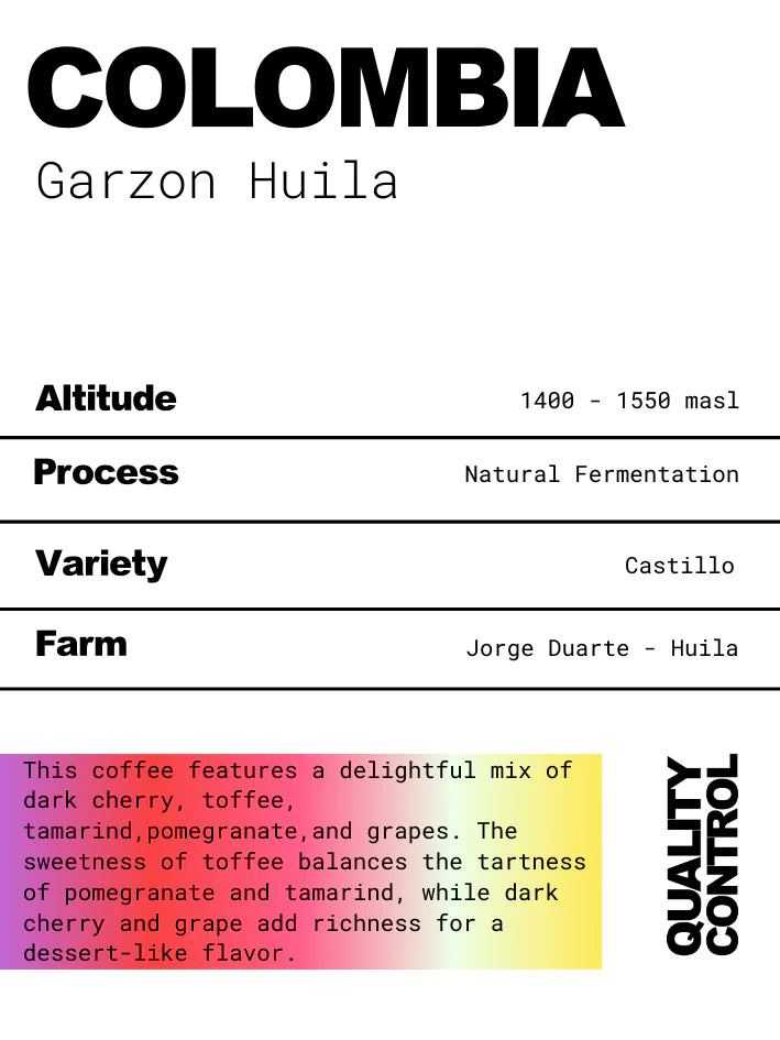Colombia Garzon Hulia 270g (Filter)