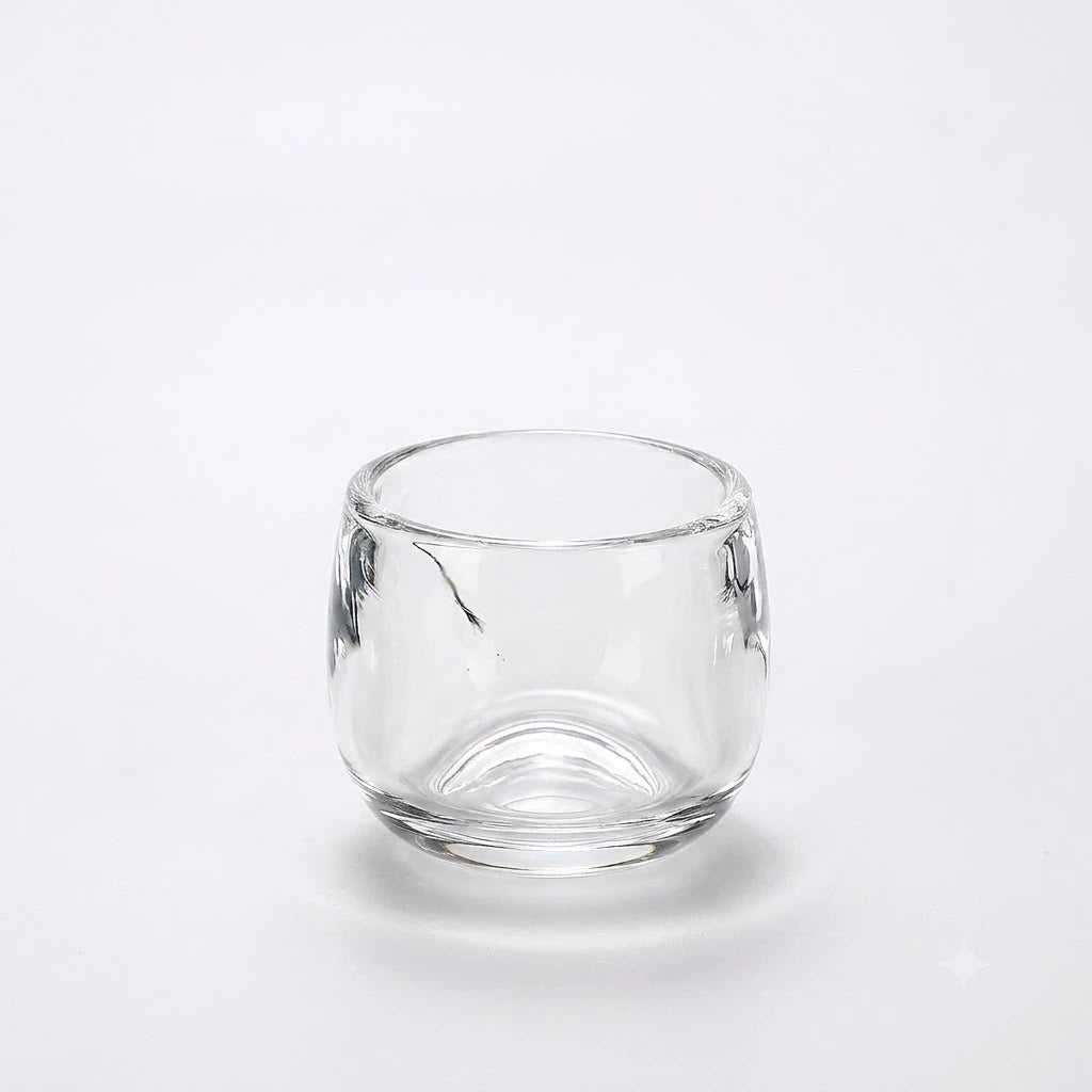 Crop Thickened Glass Coffee Cup 80ml transparent espresso glass cup on white background