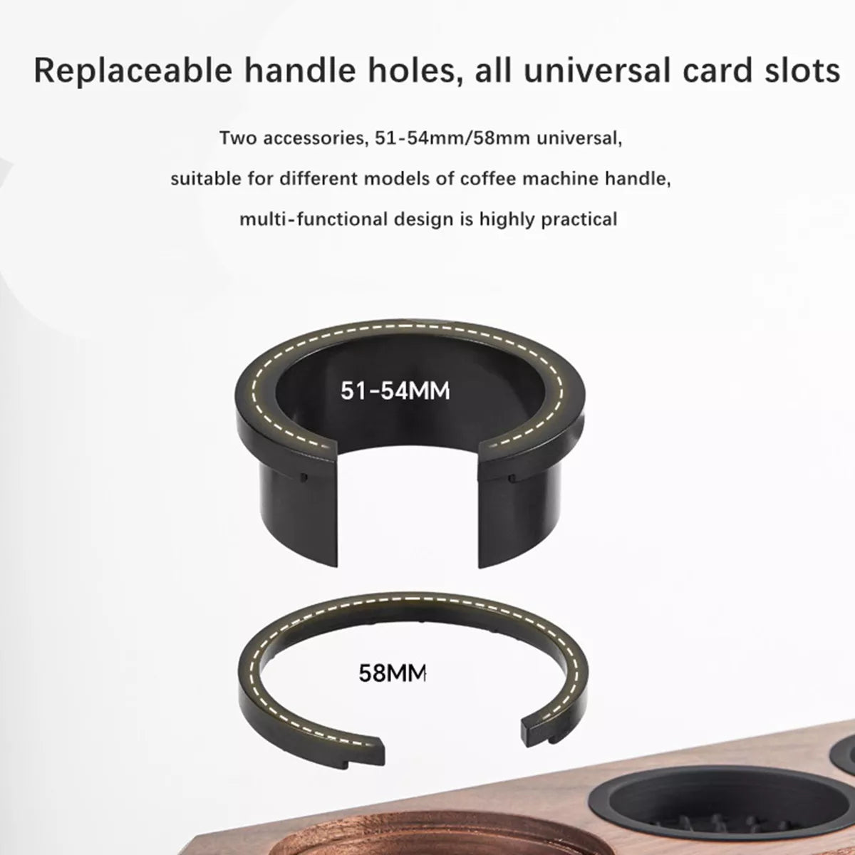 Crop Coffee Tamper Station Holder Multicolor Wood