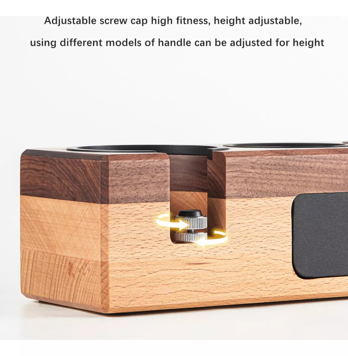 Crop Coffee Tamper Station Holder Multicolor Wood