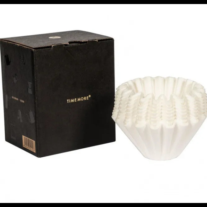 Timemore Model 01 basket paper filter for B75 dripper Xbloom and Kalita 155 natural wooden fiber 50 sheets