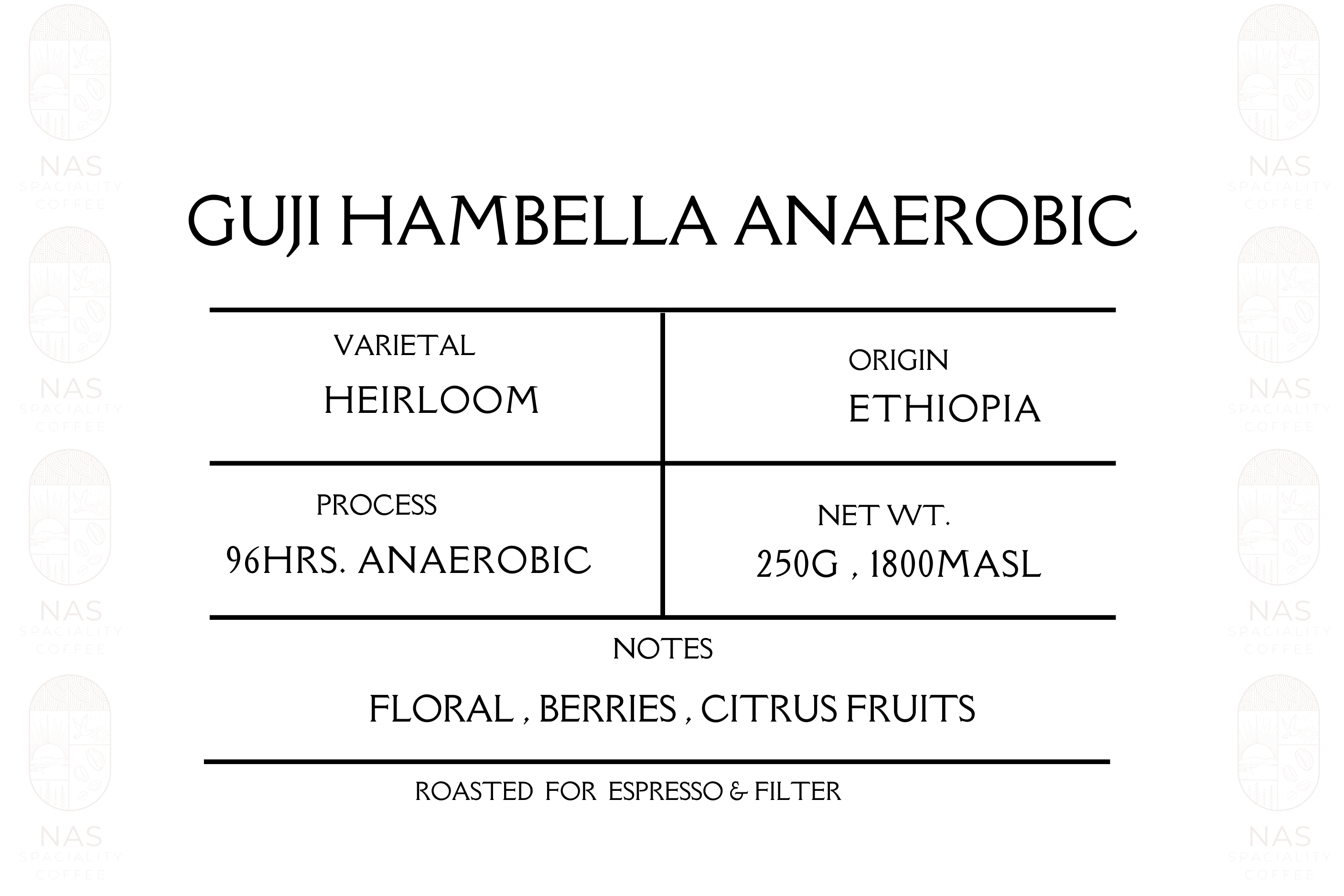 Ethiopia Guji Hambella Anaerobic 250g (Espresso/Filter)