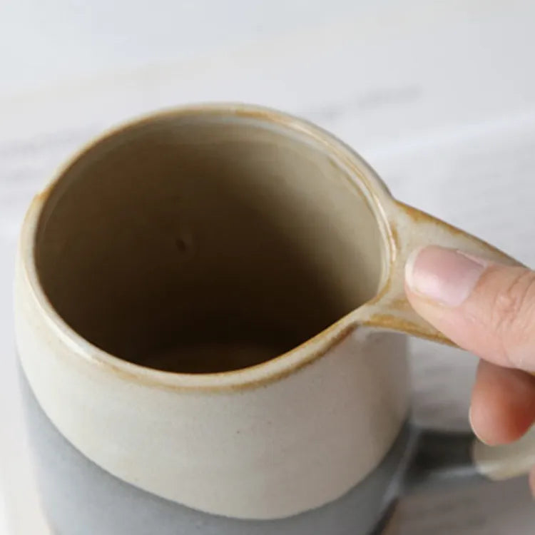 Crop 350ml Ceramic Coffee Cup  Day & Night