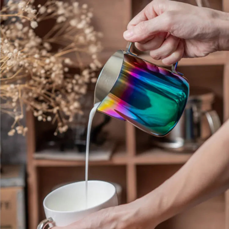 Crop 350/600ml Stainless Steel Coffee Milk Pitcher Multicolor