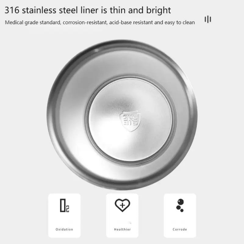 Crop 350ml Double Wall Vacuum Coffee Mug White