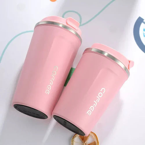 Crop 500ml Stainless Steel Coffee Mug Pink