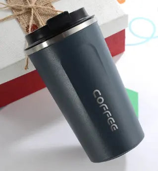 Crop Stainless Steel Coffee Mug 380ml Blue