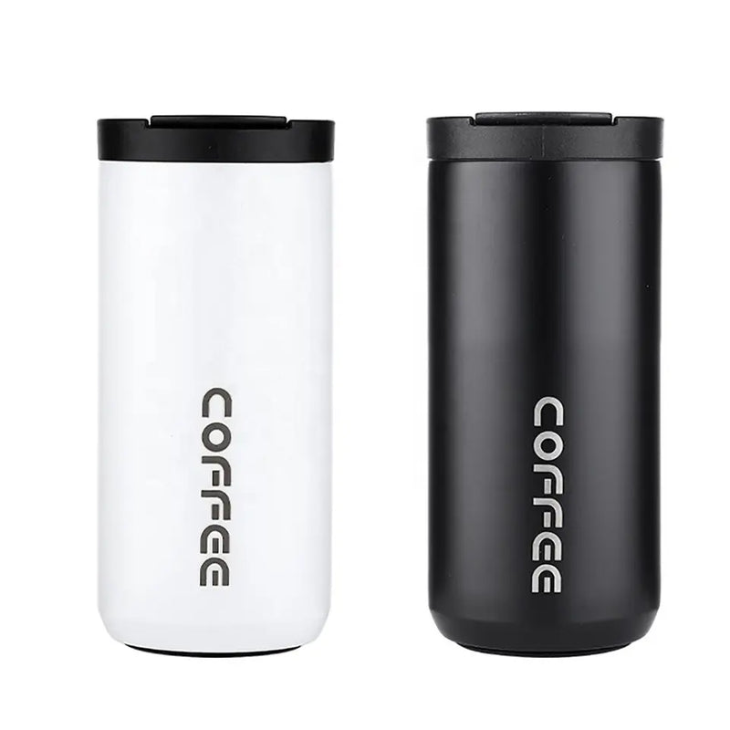 Crop Stainless Steel Vacuum Coffee Mug 400ml White