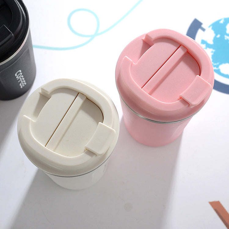 Crop 380ml Stainless Steel Coffee Mug Pink