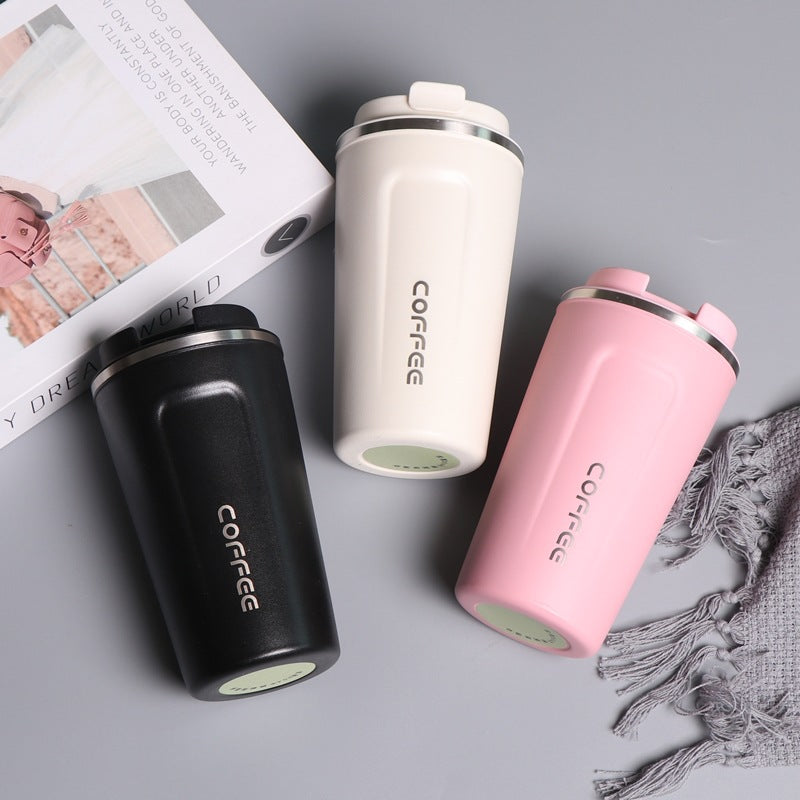 Crop 380ml Stainless Steel Coffee Mug  White