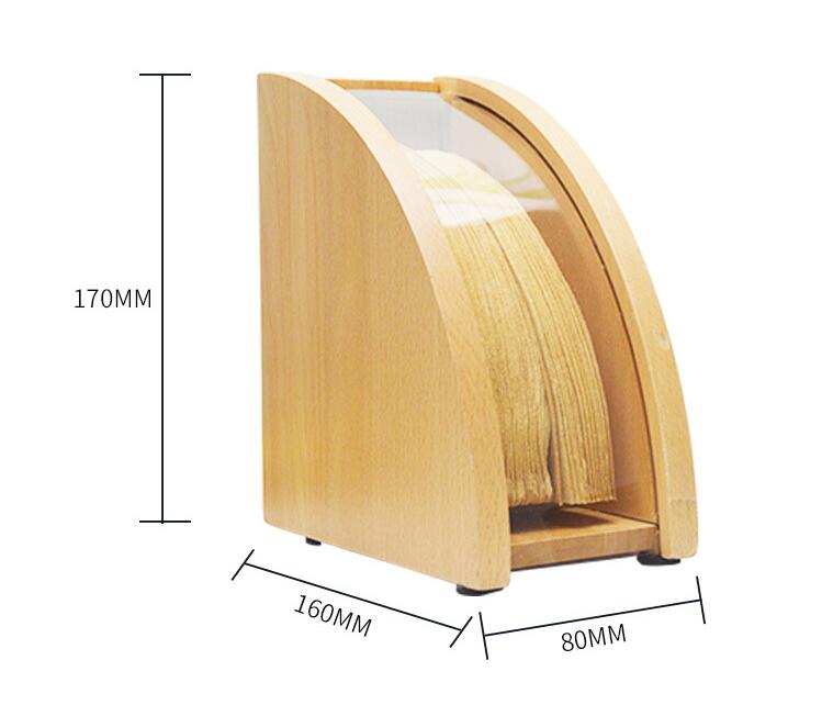 Crop Wood Coffee Paper Filters Shelf with Dustproof Cover