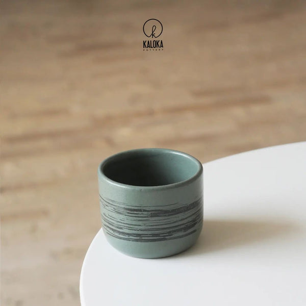 Kaloka Sand C11 Move Series Green Color Handmade Coffee Cup 150ml (M)