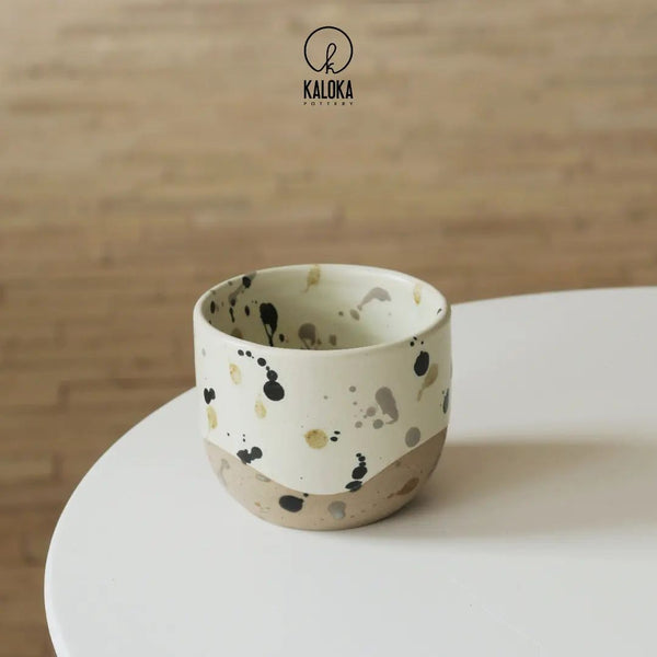 Kaloka Sand C111 Nod Series Bone Color Handmade Coffee Cup 240ml