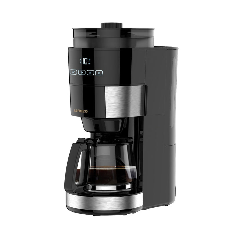 LePresso Coffee Brewer With Bean Grinder 1.25L - Black