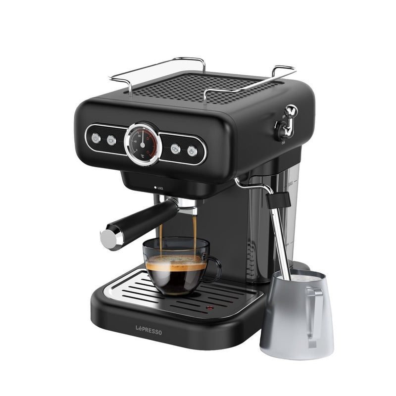 LePresso Retro Espresso Boiler Machine Gauge and Milk Steamer