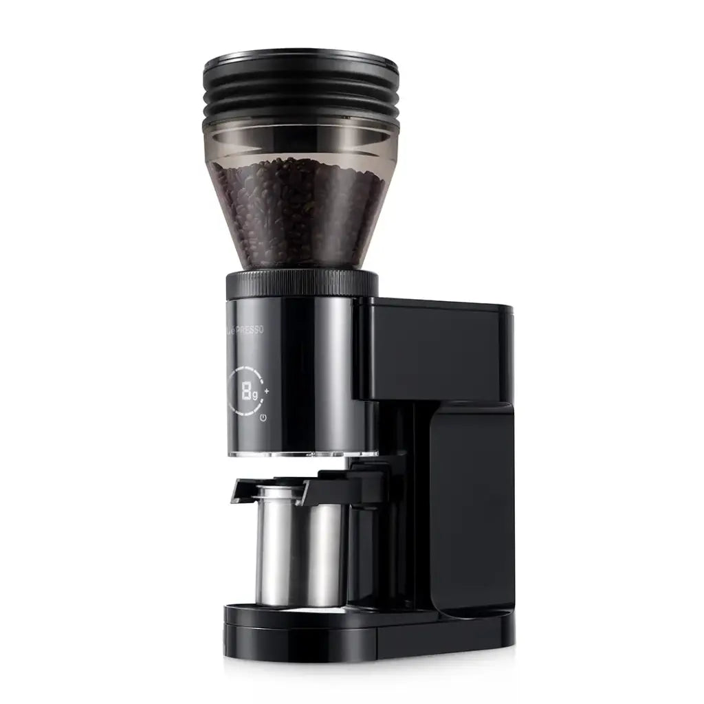 LePresso Grindeur Conical Burr Grinder with Digital Weight Control - Black