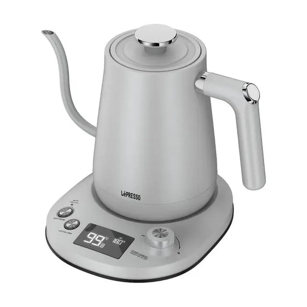 LePresso 700W Temperature Controlled Kettle with Digital Display - White