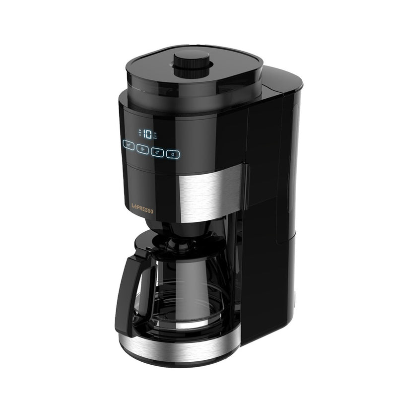 LePresso Coffee Brewer With Bean Grinder 1.25L - Black