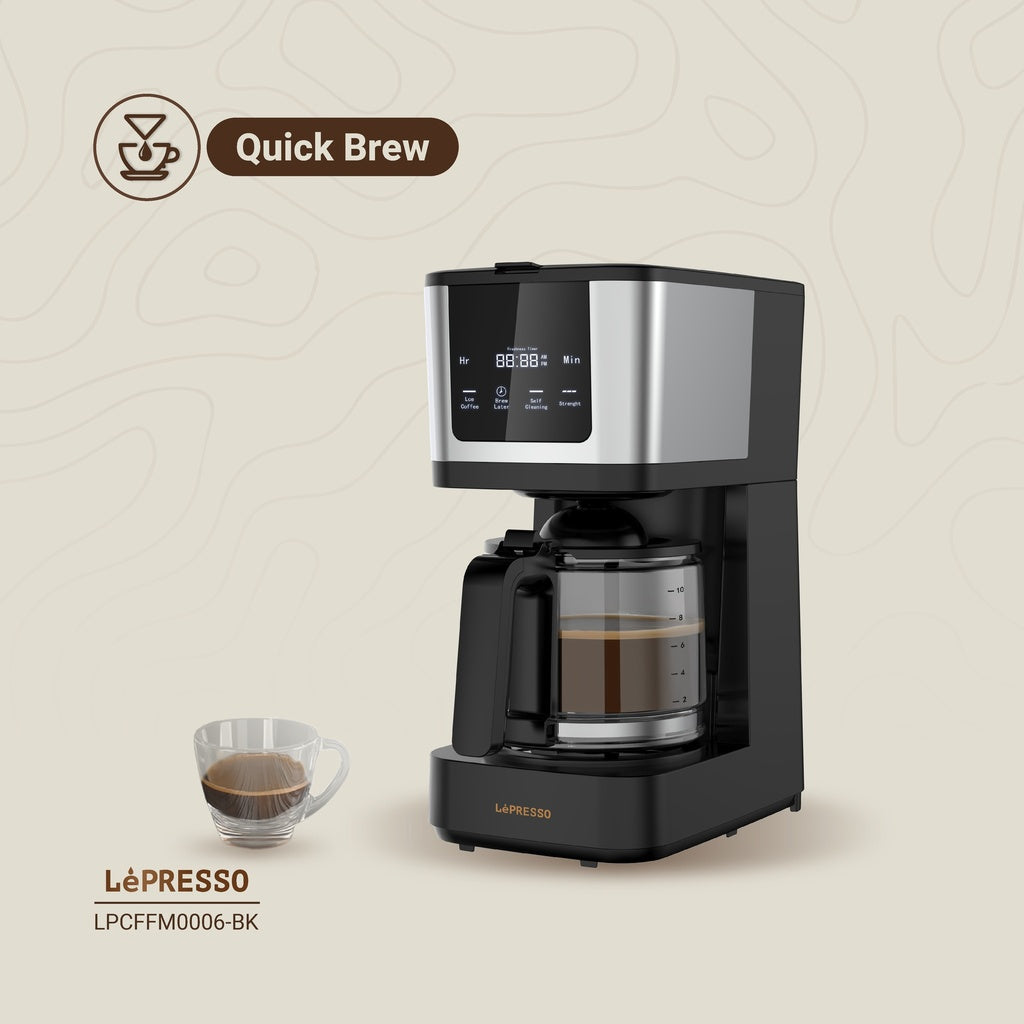 LePresso Rich Brew Coffee Machine Interactive Touch Display - Black