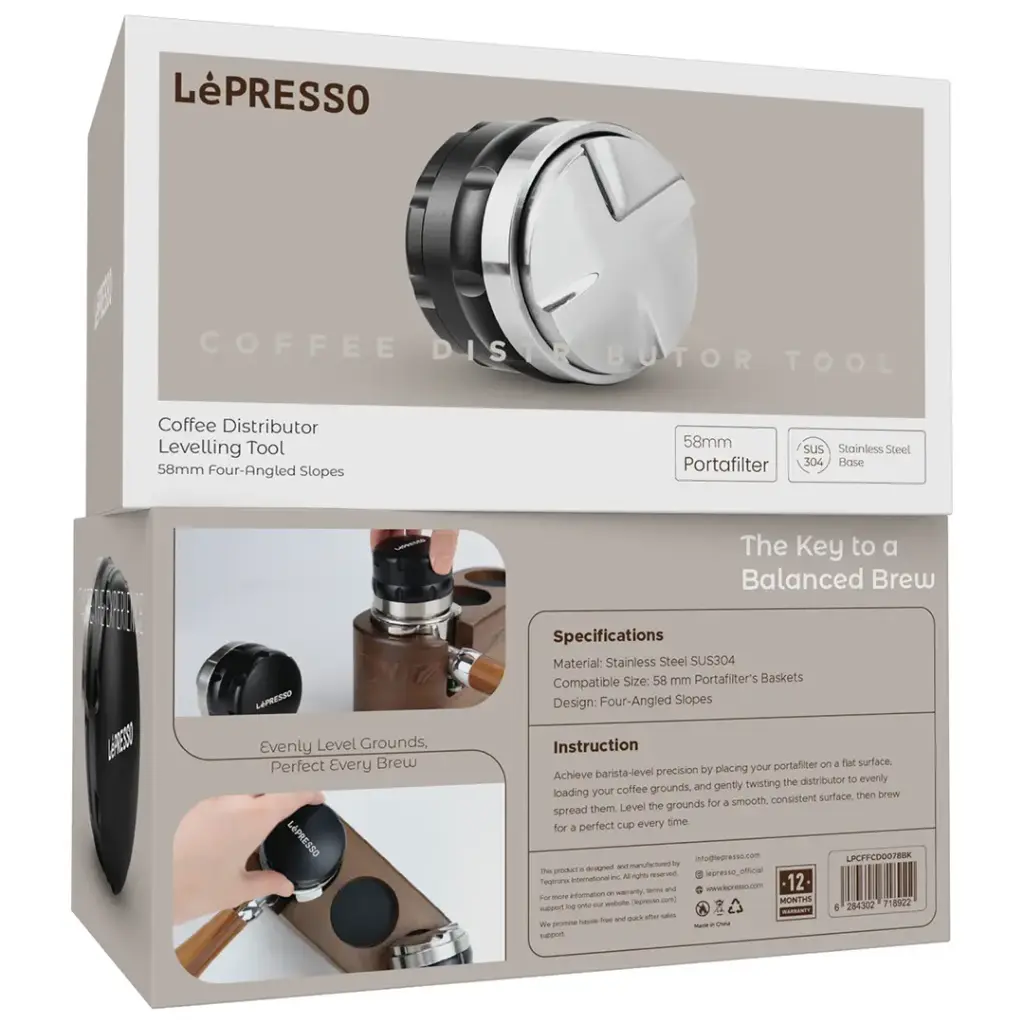 Lepresso 58mm Coffee Distributor Levelling Tool - Black
