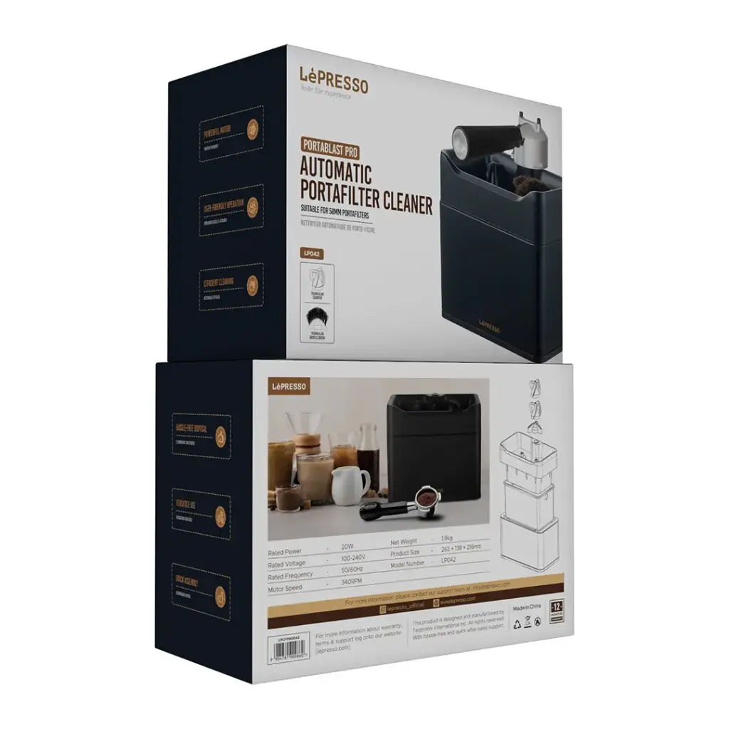 Lepresso Portablast Pro Automatic Portafilter Cleaner - Black