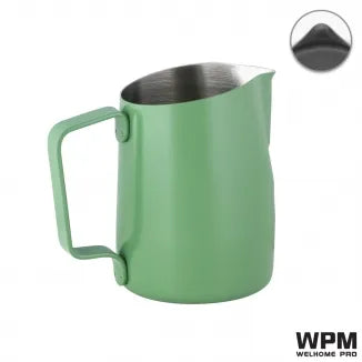 WPM 450ml Matt Green milk pitcher sharp spout stainless steel latte art barista tool