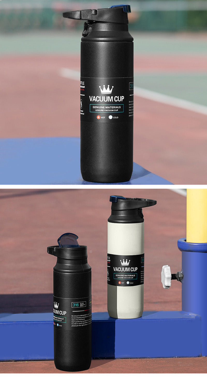 Crop 480ml Double Wall Vacuum Coffee Mug Black