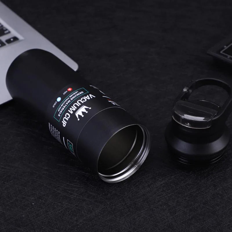 Crop 480ml Double Wall Vacuum Coffee Mug Black