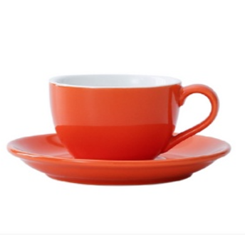 Crop 75ml Different Colors Ceramic Coffee Cup and Saucer For Espresso