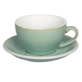 Crop 200ml Different Colors Ceramic Coffee Cup and Saucer For Espresso