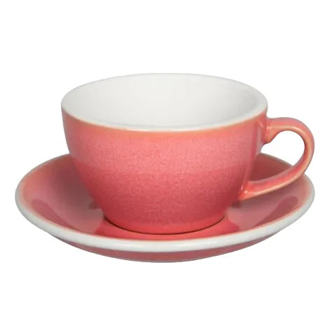 Crop 200ml Espresso Cup & Saucer – Berry Pink, fine porcelain, Crop Cafe
