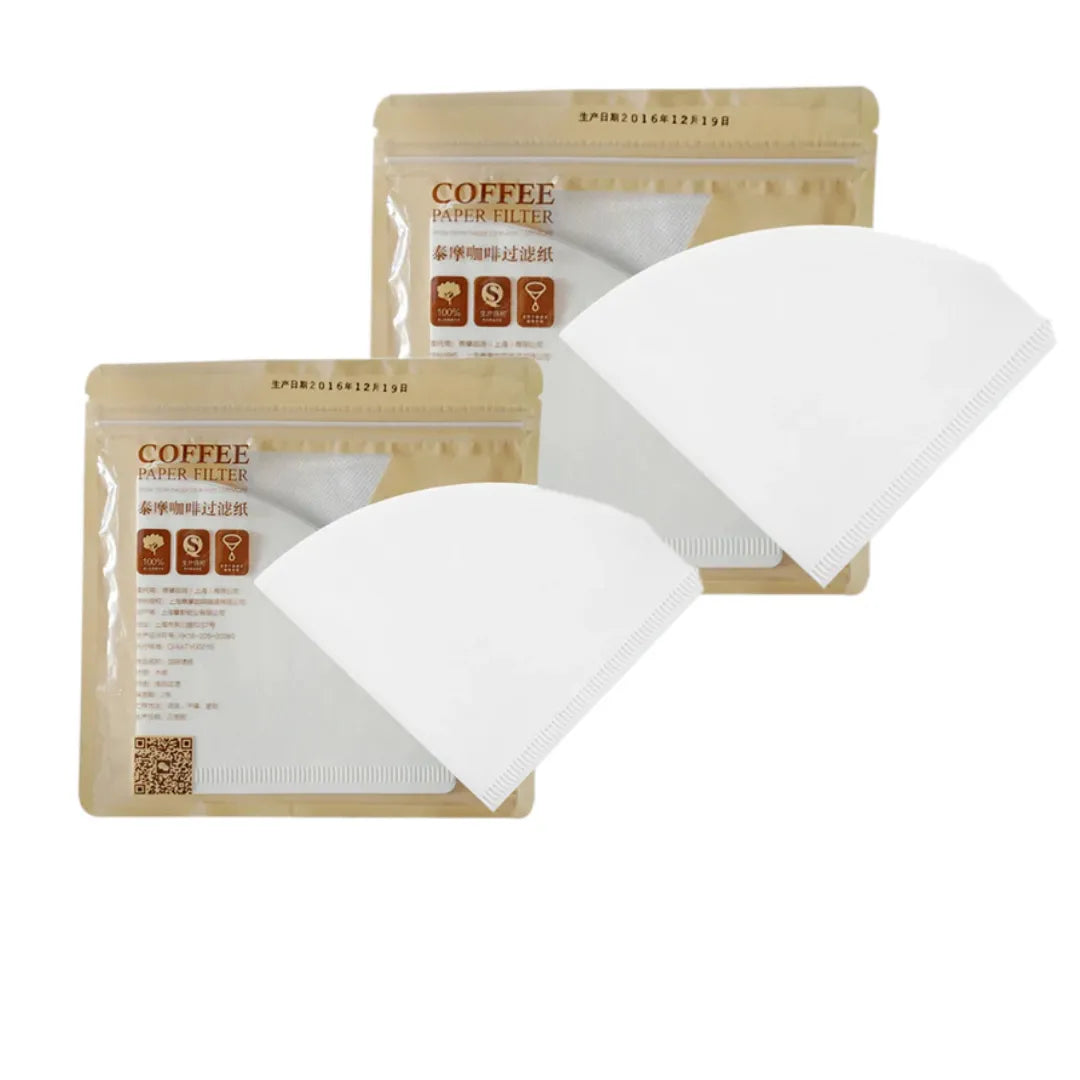Timemore V shape paper filter size 02 natural wooden fiber 100 sheets pack