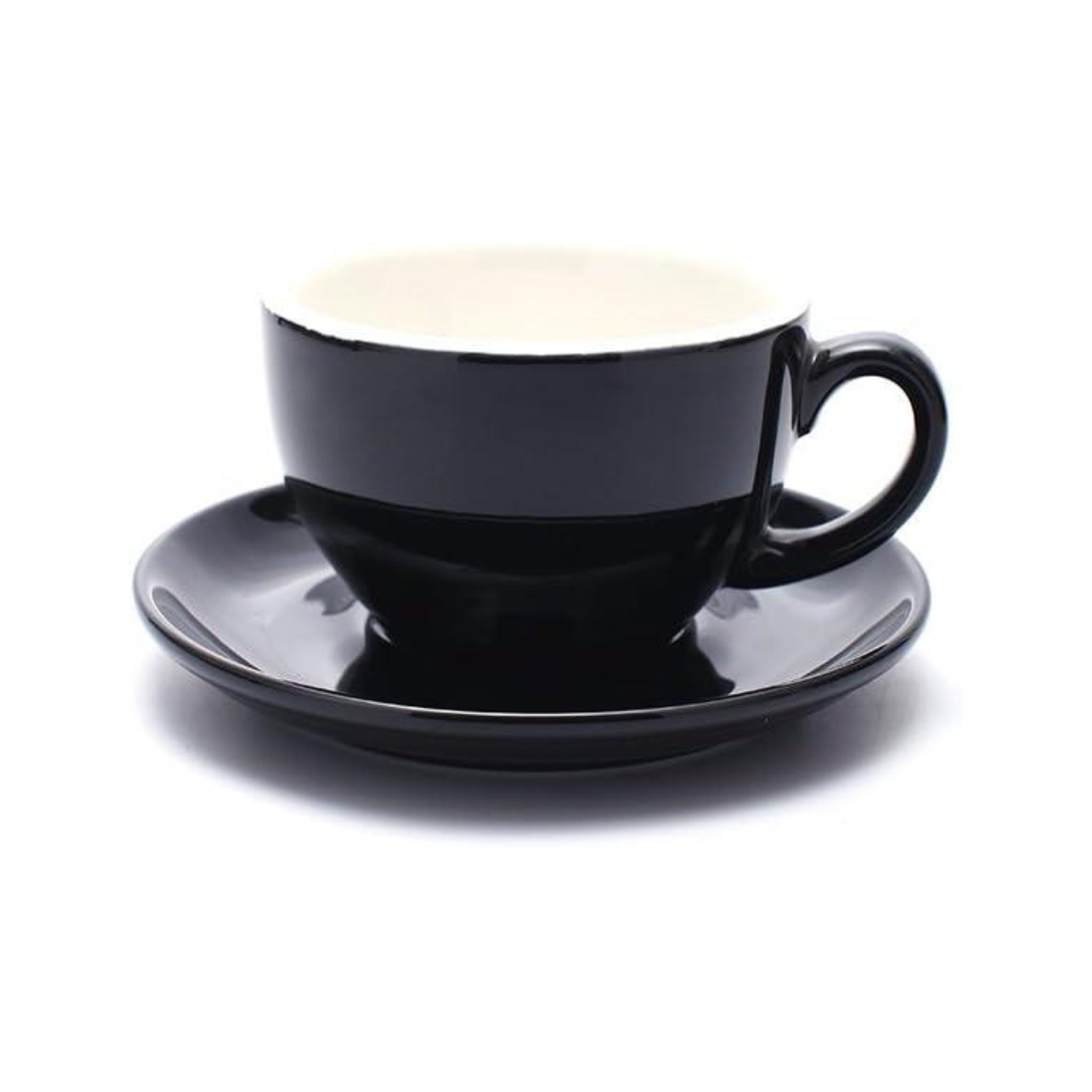 Crop 75ml Different Colors Ceramic Coffee Cup and Saucer For Espresso